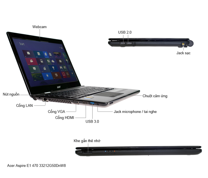 Acer Aspire E1 470 33212G50DnW8