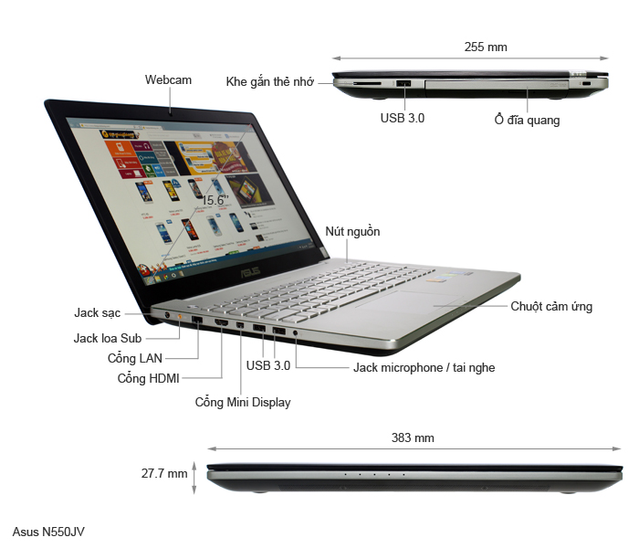 Asus N550JV 74708G75GW8