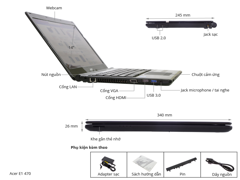 Acer Aspire E1 470 33212G50Dn