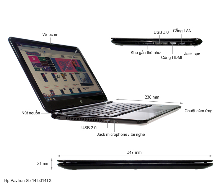 Hp Pavilion Sb 14 b014TX 33212G50GW8