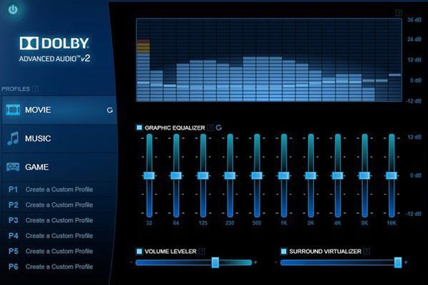 Giao diện tùy chỉnh Dolby Advanced V2 trên Hp Pavilion Sleekbook 14 Giao diện tùy chỉnh Dolby Advanced V2 trên Hp Pavilion Sleekbook 14