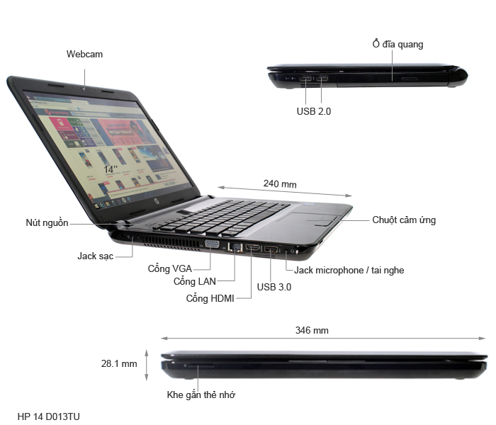 HP 14 D013TU 33114G50W8
