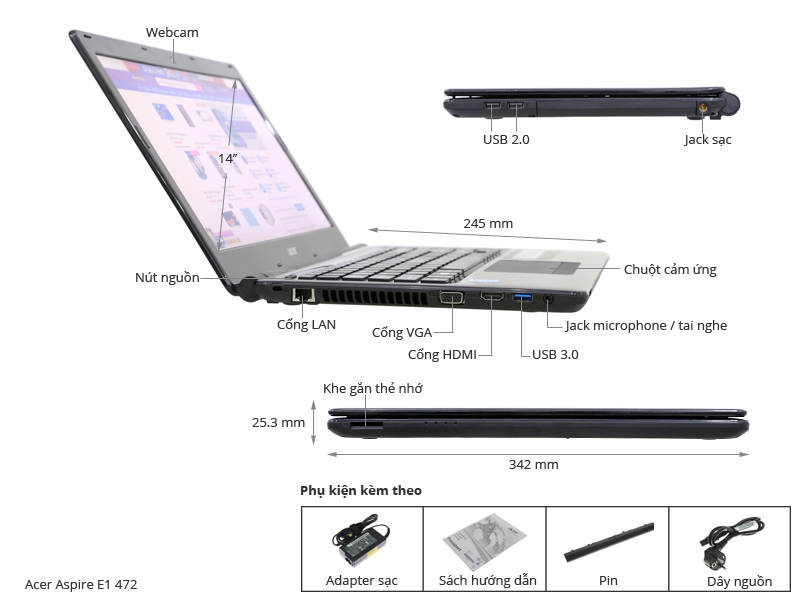 Acer Aspire E1 472 54204G50Dn