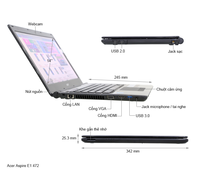 Acer Aspire E1 472 54204G50Dn