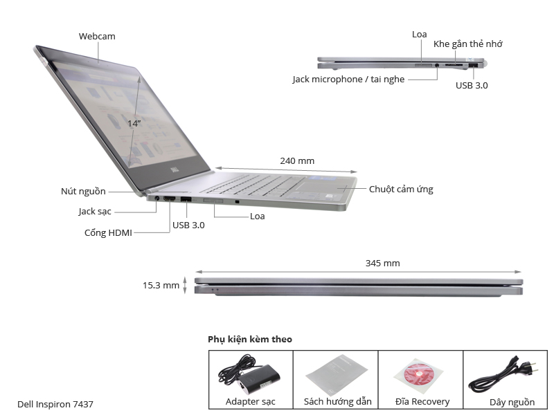 Dell Inspiron 7437 74508G50HSW8T
