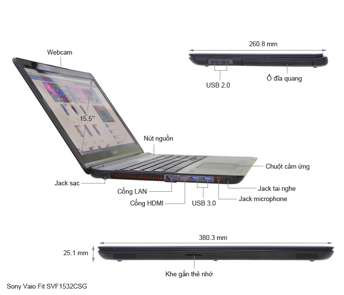Sony Vaio Fit SVF1532CSG 74504G50GW8