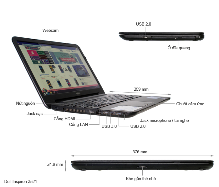 Dell Inspiron 3521 33212G50G