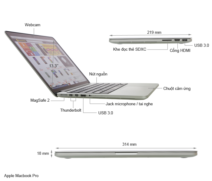 Apple Macbook Pro ME864 13inch  54254G128