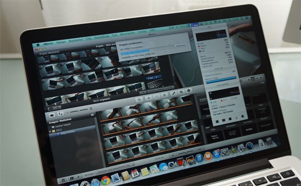 Mượt mà và nhẹ nhàng khi biên tập video Macbook Pro ME864 intel core i5 haswell, intel Iris Graphics 5100