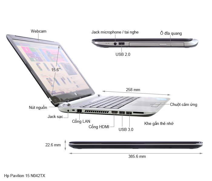HP Pavilion 15 n042TX 54204G75G