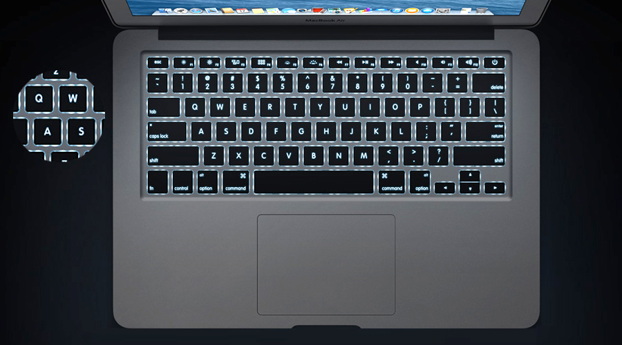 <p><strong>Những g&igrave; bạn thấy l&agrave; bạn c&oacute; thể thao t&aacute;c được</strong></p>
<p>B&agrave;n ph&iacute;m chiclet hỗ trợ đ&egrave;n nền backlit cho bạn l&agrave;m việc kể cả trong điều kiện &aacute;nh s&aacute;ng yếu nhất, tự động cảm biến để điều chỉnh cho ph&ugrave; hợp. Với Macbook Air bạn kh&ocirc;ng c&ograve;n bị hạn chế bởi kh&ocirc;ng gian hay thời gian.&nbsp;</p>