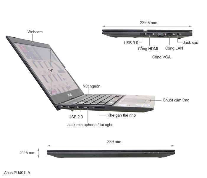 Asus PU401LA 54204G50