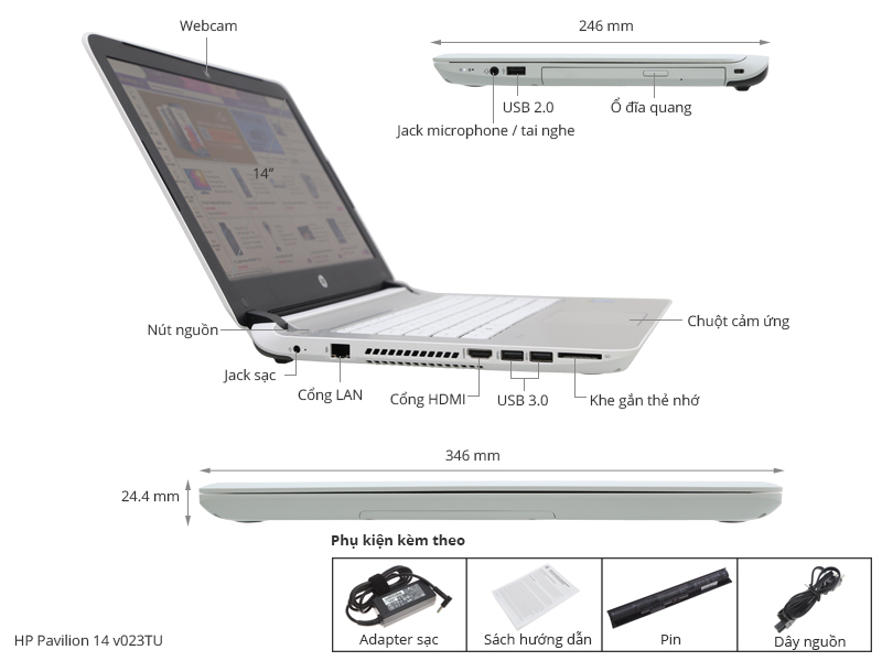 HP Pavilion 14 v023TU 34034G50W8