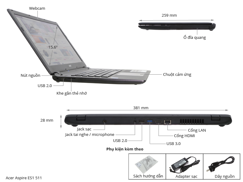 Acer Aspire ES1 511 Celeron N2930/2G/500G/Win8.1