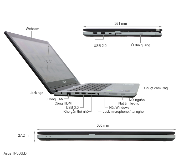 Asus TP550LD 34014G50GW8 (CJ057H)