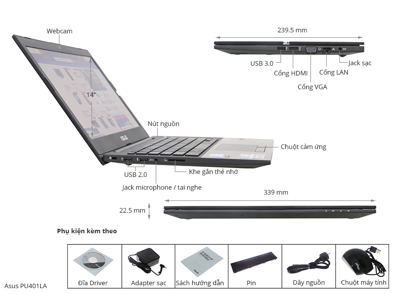 Asus PU401LA 54204G50W8