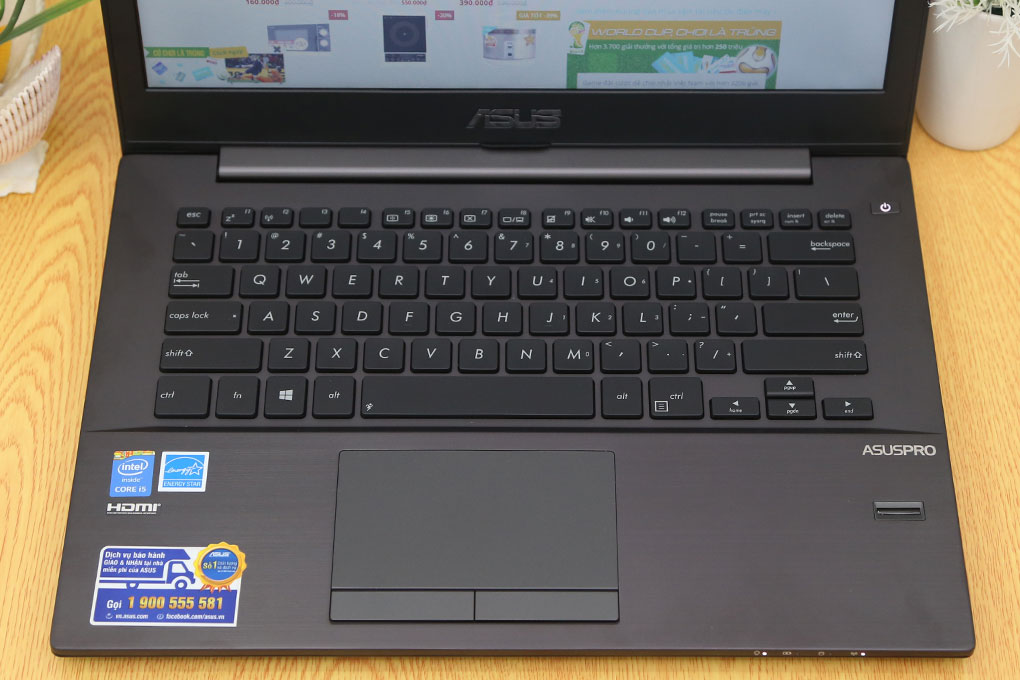Laptop Asus PU401LA 54204G50W8 Màu Đen - Xám