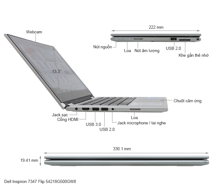 Dell Inspiron 7347 Flip 54218G500GW8