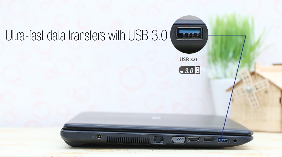 <p><span id="ctl00_ContentPlaceHolder1_ctl00_ctl00_span_overview">Trang bị cổng kết nối USB 3.0 với tốc độ gấp 10 lần USB 2.0 bạn c&oacute; thể lưu trữ ảnh, chuyển tải nhạc v&agrave; mở c&aacute;c video nhiều GB chỉ trong một thời gian ngắn.</span></p>