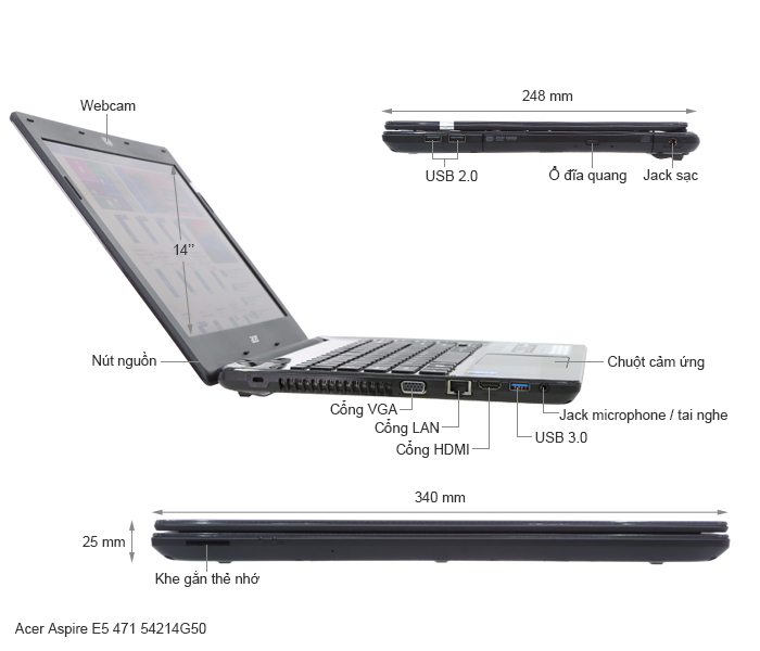 Acer Aspire E5 471 54214G50