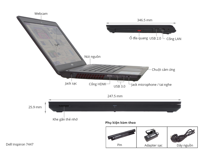 Dell Inspiron 7447 74718G1TGW8.1