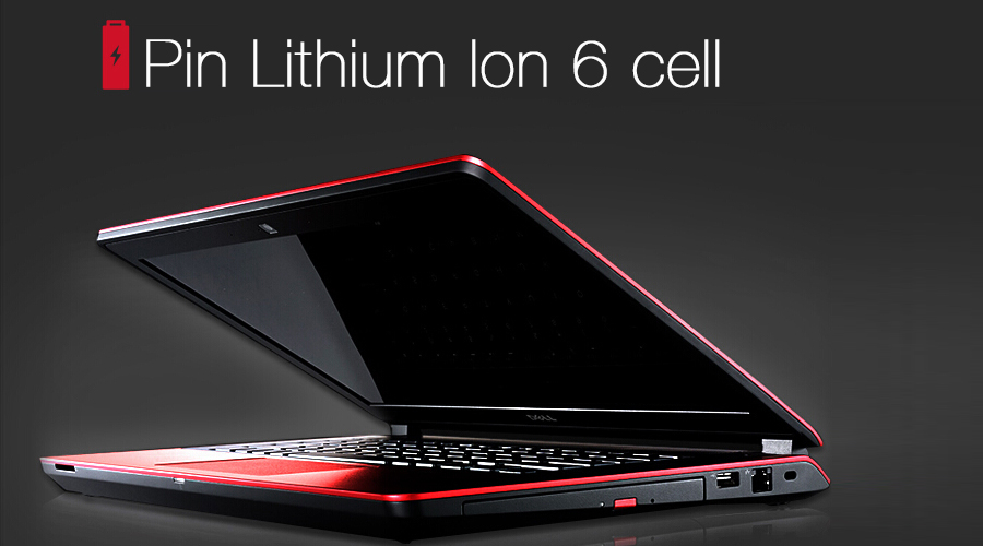 <p>Trang bị l&otilde;i pin Lithium Ion 6 cell 65WHr. Dell inspiron 14 7447 gi&uacute;p bạn k&eacute;o d&agrave;i thời gian l&agrave;m việc v&agrave; giải tr&iacute; &nbsp;trong 1 lần sạc.</p>