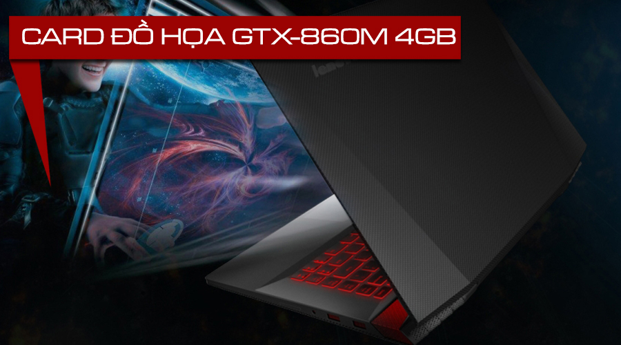 <p>Trang bị phần cứng tốt nhất với chip xử l&yacute; Intel Core i7 Haswell xung nhịp 2.5GHz v&agrave; Card đồ họa NVIDIA GeForce GTX 860M 4GB. Đ&acirc;y l&agrave; cỗ m&aacute;y hủy diệt chạy mượt m&agrave; tất cả Game 3D cao cấp nhất.</p>