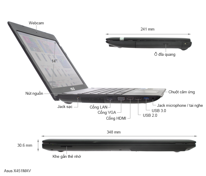 Asus X451MAV 29202G50W8
