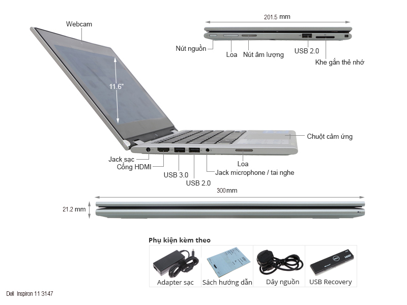 Dell Inspiron 3148 34014G50W8T