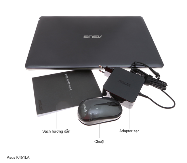 Bộ sản phẩm gồm: Hộp, Sách hướng dẫn, Chuột, Adapter sạc