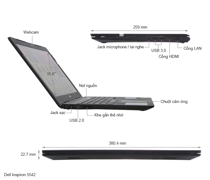 Dell Inspiron 5542 i3 4005U/4G/500G/Win8.1