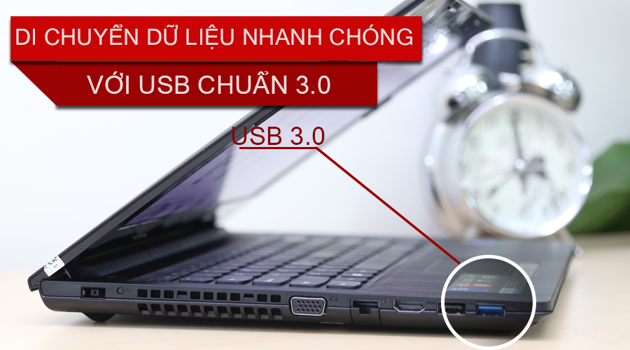 <p>Nhanh ch&oacute;ng&nbsp;di chuyển dữ liệu<br /><br />Di chuyển dữ liệu giữa m&aacute;y t&iacute;nh&nbsp;v&agrave; c&aacute;c thiết bị kh&aacute;c một c&aacute;ch nhanh ch&oacute;ng với USB chuẩn 3.0 SuperSpeed. USB 3.0 cho tốc độ sao ch&eacute;p nhanh gấp 10 USB chuần 2.0</p>