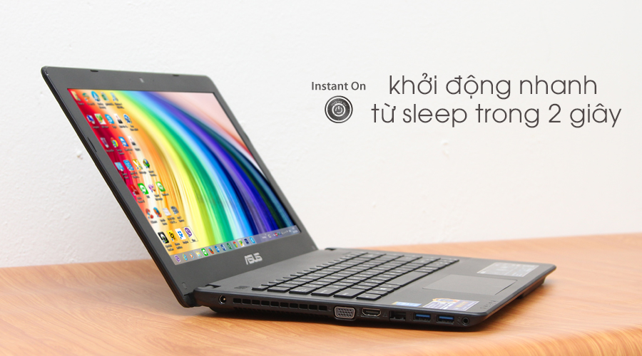 <p>Instant On l&agrave; chức năng được Asus cung cấp tr&ecirc;n X452LAV, cho ph&eacute;p khởi động m&aacute;y từ chế độ Sleep hoặc Hibernate trong thời gian ngắn nhất. Instant On c&ograve;n g&oacute;p phần trong việc k&eacute;o d&agrave;i thời gian sử dụng pin của m&aacute;y l&ecirc;n đến 21 giờ cho một lần sạc pin duy nhất.</p>
