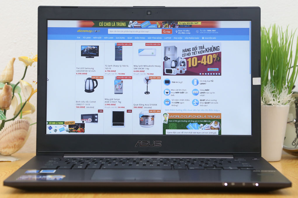 Laptop Asus PU401LA i7 4500U/8G/500G/Win8 Màu Đen - Xám
