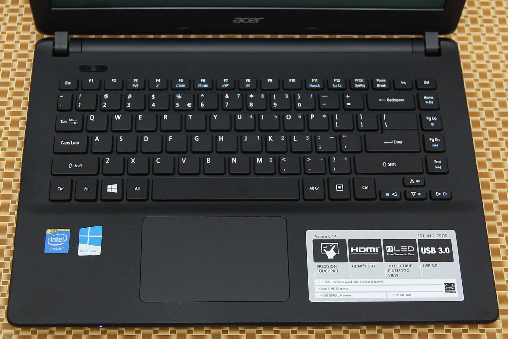 Laptop Acer Aspire ES1 411 N2940/4G/500G/Win8.1 Màu Đen