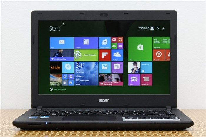 Laptop Acer Aspire ES1 411 N3540/4G/500G/Win8.1/KhôngDVD Màu Đen