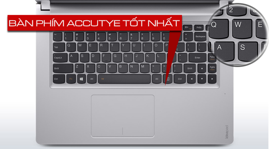 <p>B&agrave;n ph&iacute;m Accutype nổi tiếng do Lenovo thiết kế, c&aacute;c ph&iacute;m c&oacute; độ l&otilde;m, khoảng c&aacute;ch hợp l&yacute; tạo cảm gi&aacute;c thoải m&aacute;y nhất cho người sử dụng.</p>