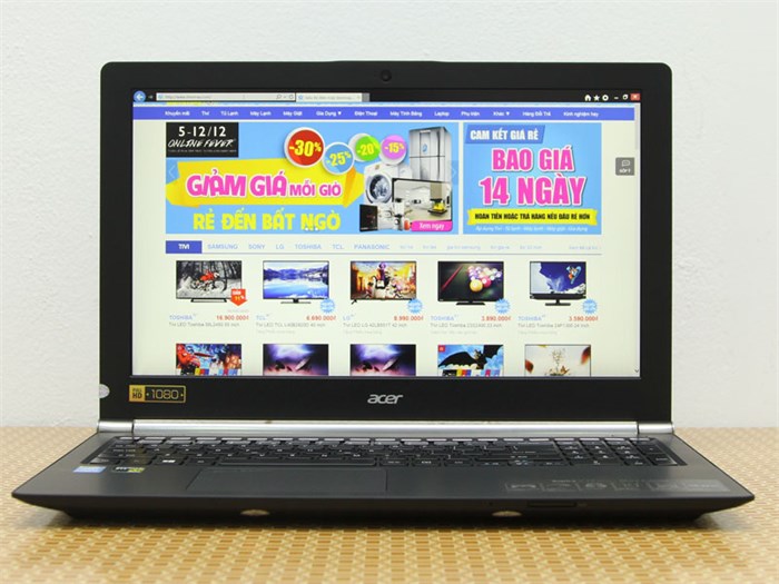 Laptop Acer Aspire V15 Nitro VN7-591G Màu Đen