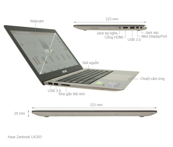 Asus Zenbook UX303LN i7 5500U/8G/256G/VGA 2G/Win8.1