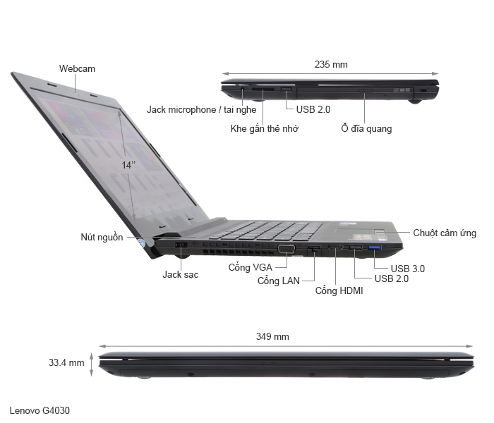 Lenovo G4030 N2840/2G/500GB/Win8.1