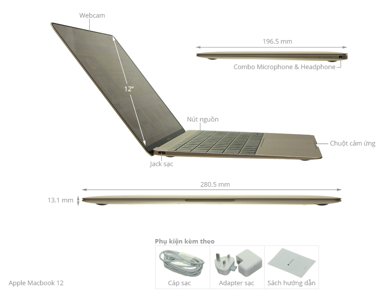 Apple Macbook 12" Core M 1.1G/8GB/256GB/MacOS