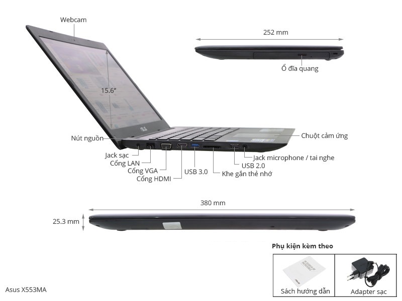 Asus X553MA N2840/2GB/500GB/Win 8.1