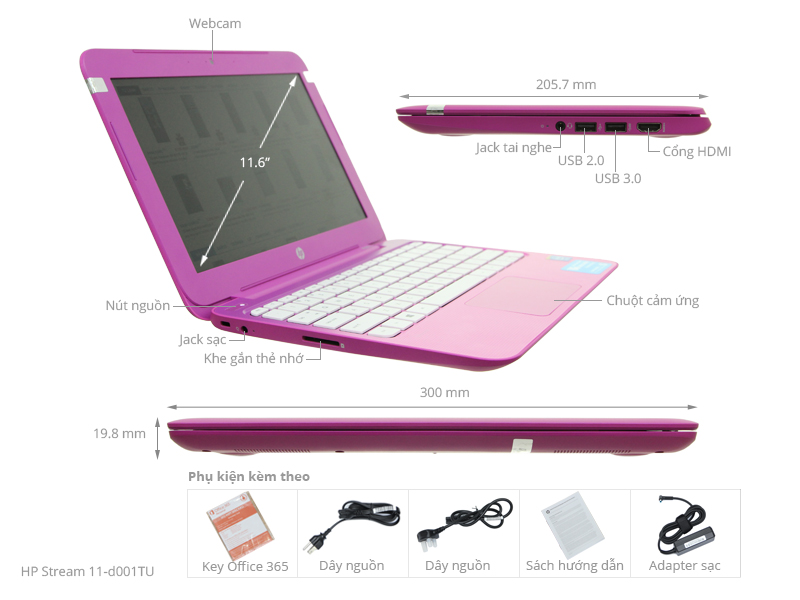 HP Stream 11-d001TU N2840/2GB/32GB/Win8.1/Office365