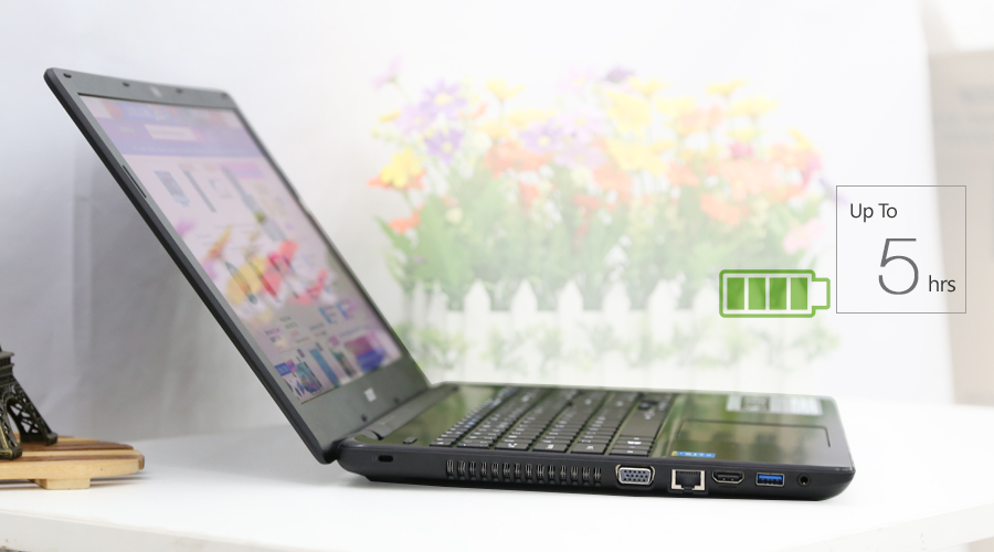 <p><strong>Thời lượng pin ấn tượng</strong></p>
<p>Trang bị l&otilde;i pin Li-Ion 6 Cell để đ&aacute;p ứng nhu cầu l&agrave;m việc l&acirc;u hơn cho bạn, m&agrave; bạn kh&ocirc;ng phải bận t&acirc;m đến nguồn sạc.</p>