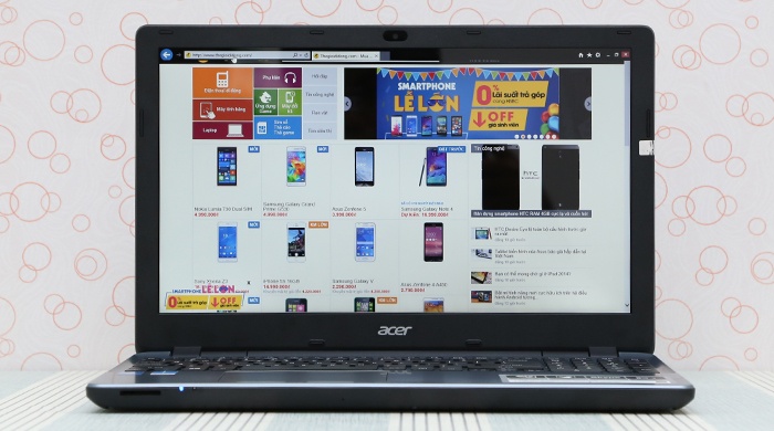 Laptop Acer Aspire E5 571 i5 5200U/4GB/500GB/Win8.1 Màu Đen - Xám