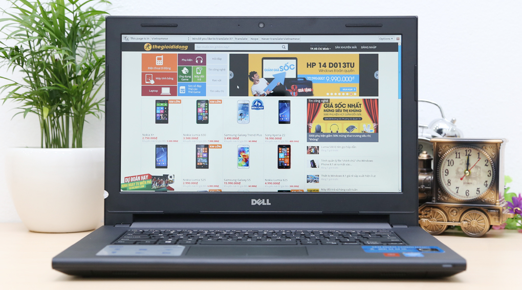 Laptop Dell Inspiron 3442 i3 4005U/2G/500G/Win8.1/Office365 Màu Đen