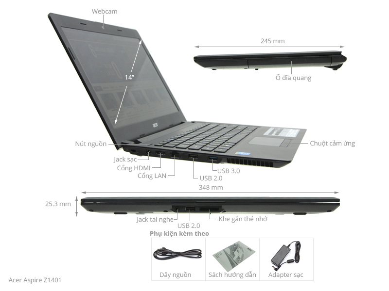 Acer Aspire Z1401 N2940/2GB/500GB/Win8.1