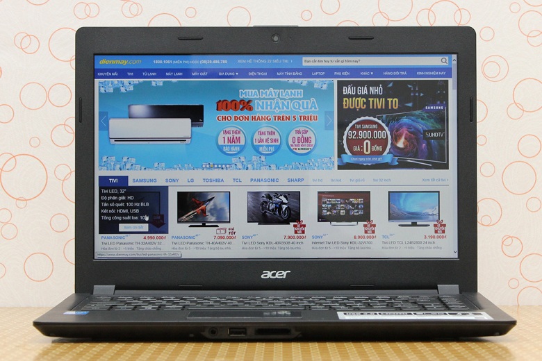 Cấu hình máy đáp ứng được các nhu cầu làm việc và học tập cơ bản Màn hình 14 inch, chuẩn phân giải HD