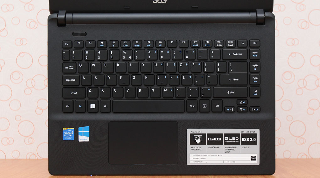 Laptop Acer Aspire ES1 411 N3540/2G/500G/Win8 Màu Đen