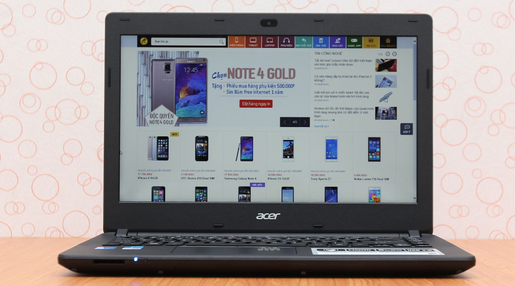 Laptop Acer Aspire ES1 411 N3540/2G/500G/Win8 Màu Đen